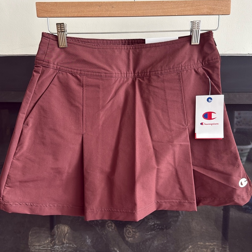Champion Burgundy Pleated Athletic Skort — Size 4 NWT